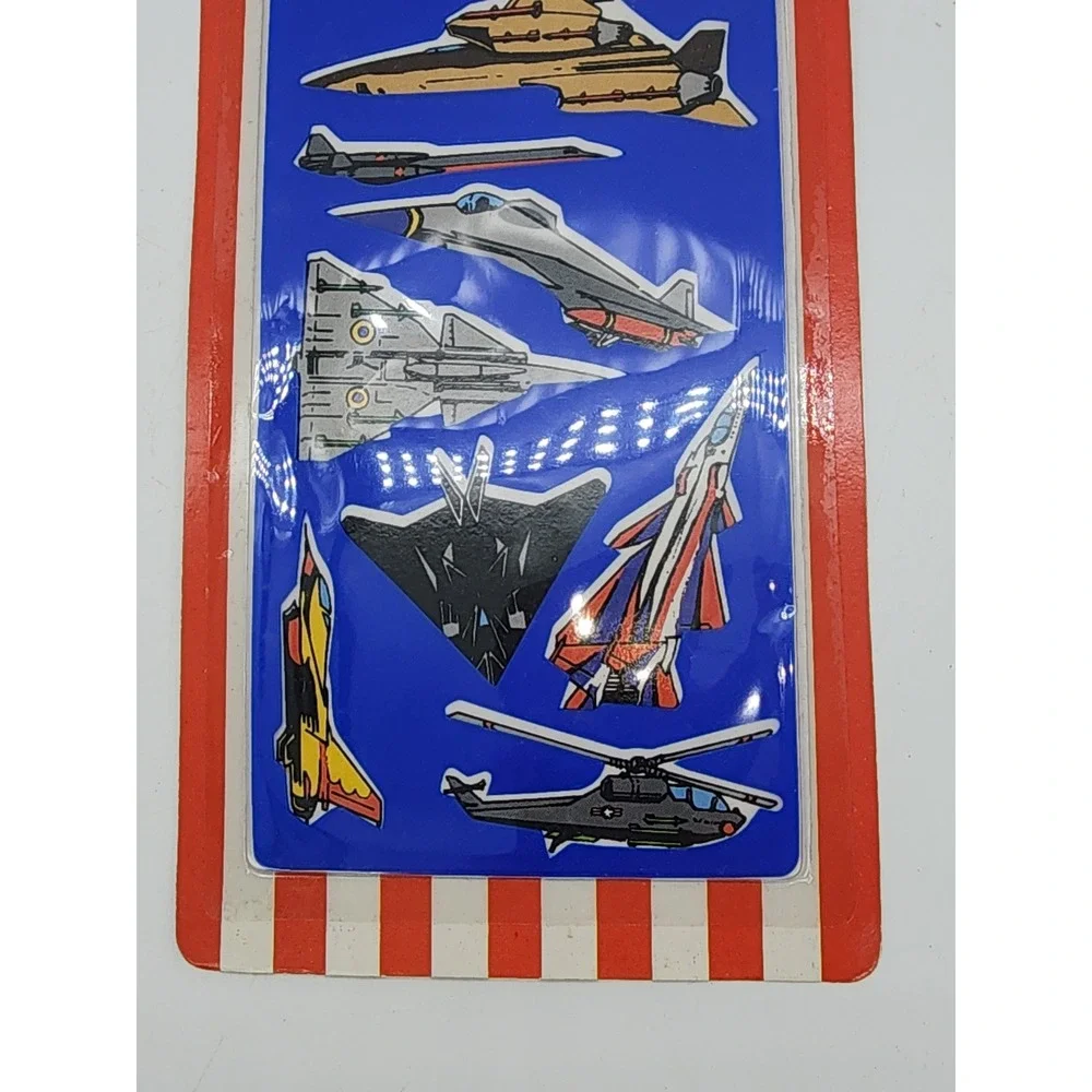 Vintage 90s Kids Stuff Stickers 3 Packs Military Fighter Jets Helicopters 9104